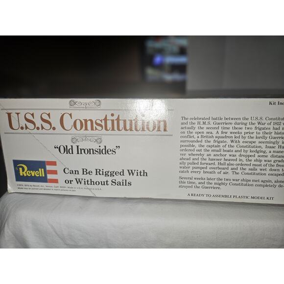 REVELL H-398 USS Constitution 1:96 Old Ironsides Model Ship Kit - NEW Open Box - Picture 3 of 6